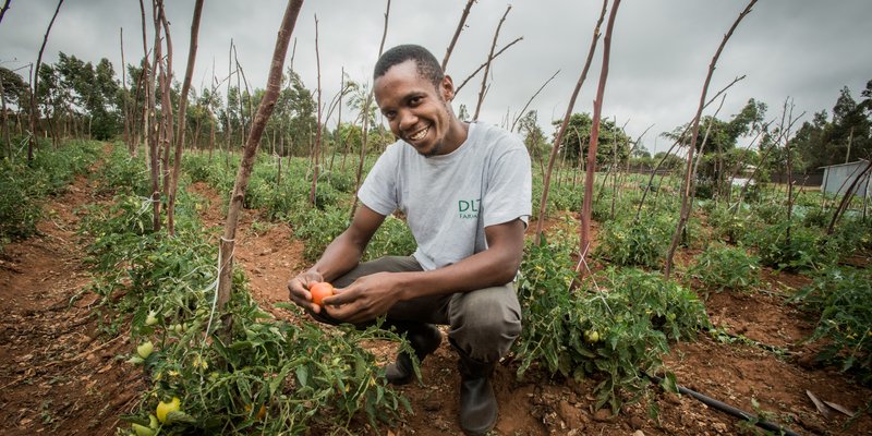 Issah with tomatoes